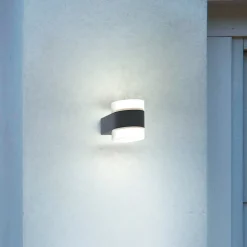 OSRAM LED-ulkoseinälamppu ENDURA STYLE PUCK, tummanharmaa, IP44