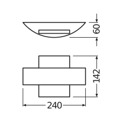OSRAM LED-ulkoseinälamppu ENDURA STYLE SHIELD tummanharmaa IP44