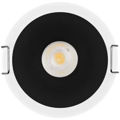 OSRAM LED-upotettava spotti TWIST, valkoinen/musta, 840, Ø 7 cm metalli