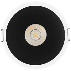 OSRAM LED-upotettava spotti TWIST, valkoinen/musta 840 Ø 9,3 cm metalli