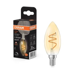OSRAM LED Vintage B28 E14 3,5W 922 Spiral Filament kultainen himmeä