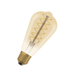 OSRAM LED Vintage 1906 Edison, kultainen, E27, 4,8 W, 822, dim.