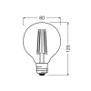 OSRAM LED Vintage 1906, G80, E27, 7,2 W, kultainen, 2400 K, himmeä.