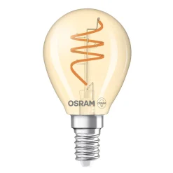 OSRAM LED Vintage P40 E14 4,9W 922 Spiral Filament kultainen himmennetty