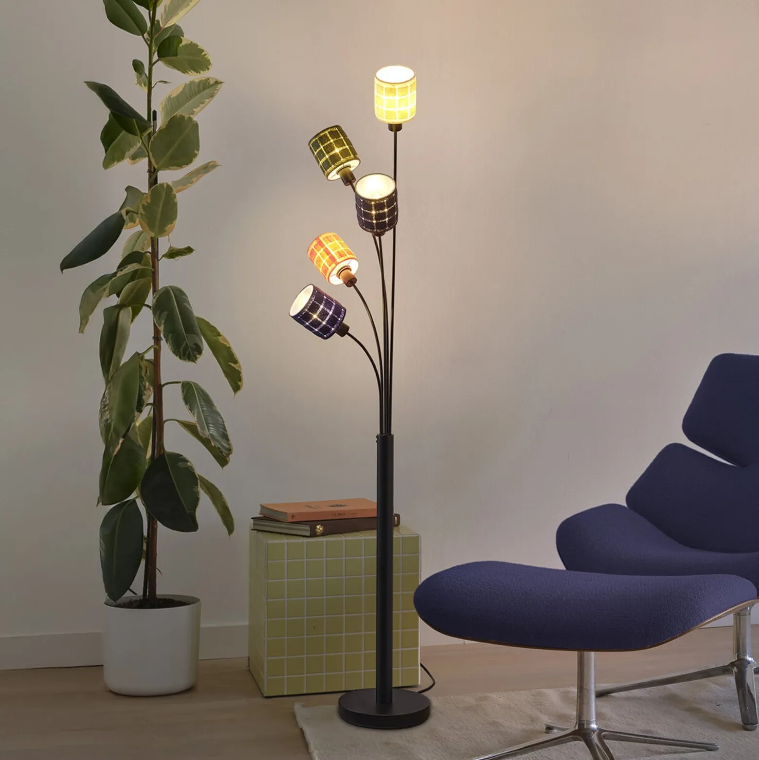 OSRAM maavalaisin Decor Felt Weaving Cans, värikäs, 5-lamppuinen, E14