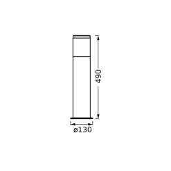 OSRAM-pollarilamppu ENDURA CLASSIC EBRO, tummanharmaa 49 cm IP44