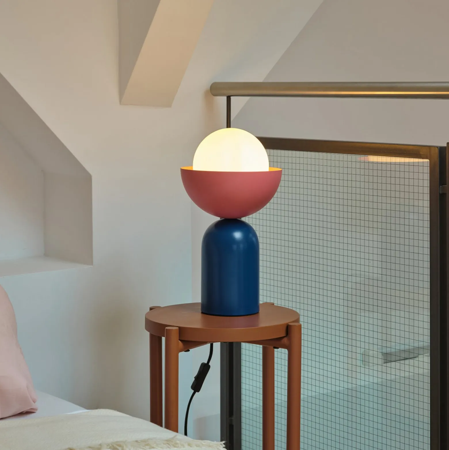 OSRAM pöytävalaisin Decor Bowl, sininen/vaaleanpunainen, teräs, E14