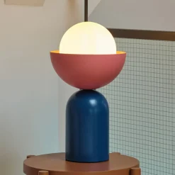 OSRAM pöytävalaisin Decor Bowl, sininen/vaaleanpunainen, teräs, E14