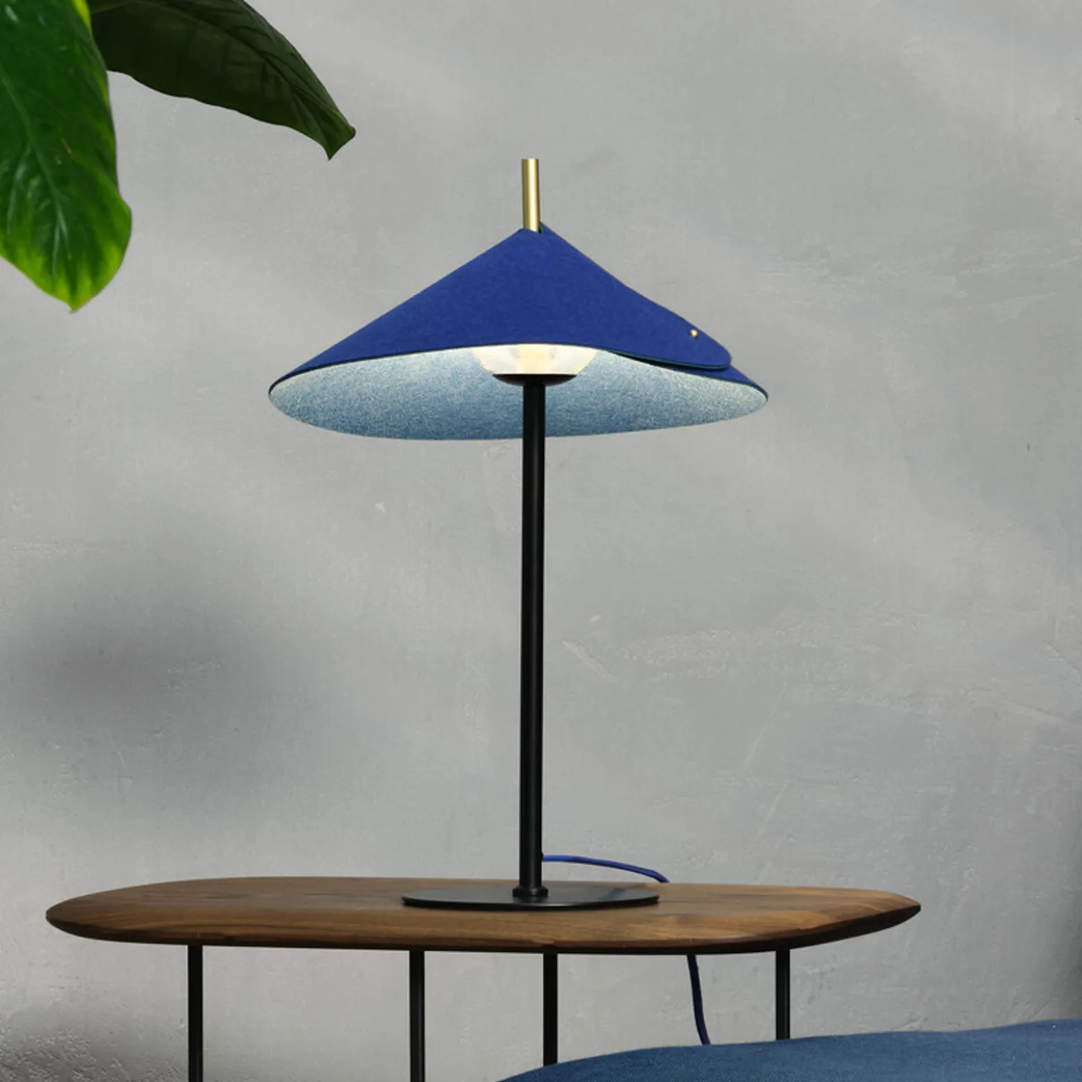 OSRAM pöytävalaisin Decor Flip, sininen, huopa, G9, säädettävä