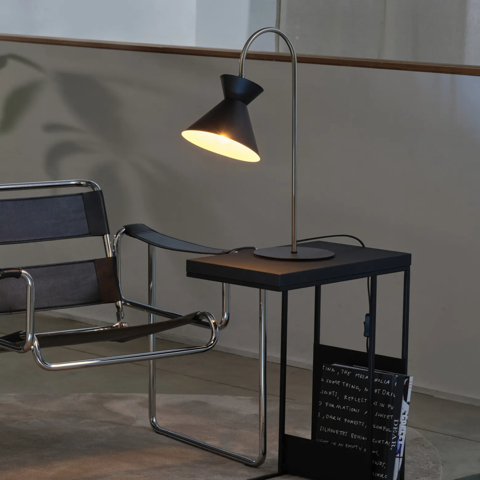 OSRAM pöytävalaisin Decor Waist, teräs, musta, E27