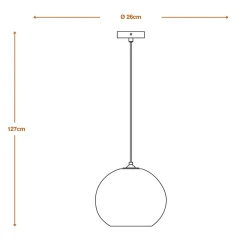 OSRAM riippuvalaisin BALL, ruskea, Ø 26 cm, aaltopahvi, E27