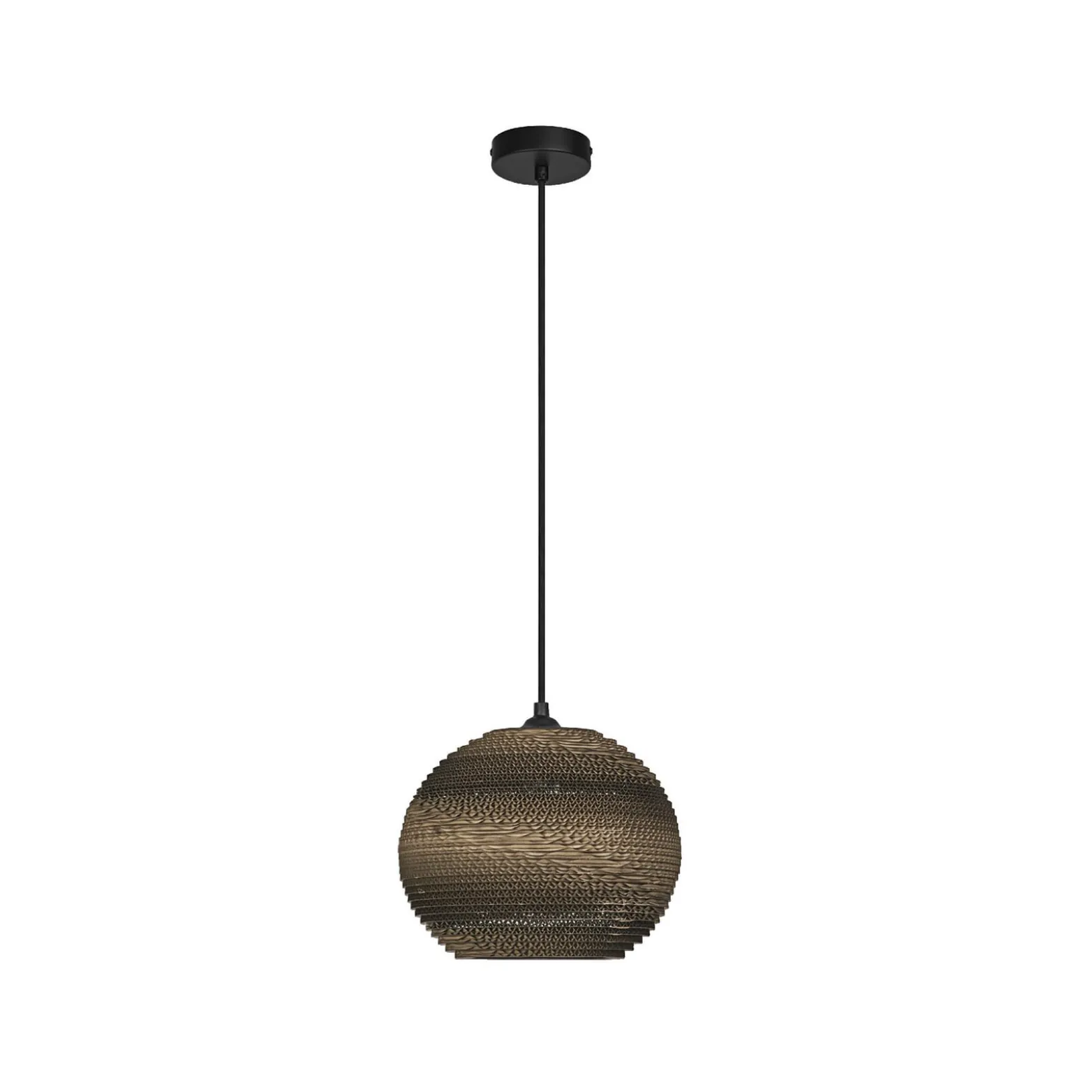 OSRAM riippuvalaisin BALL, ruskea, Ø 26 cm, aaltopahvi, E27