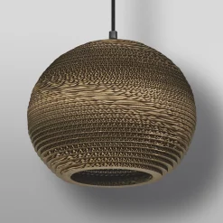 OSRAM riippuvalaisin BALL, ruskea, Ø 26 cm, aaltopahvi, E27
