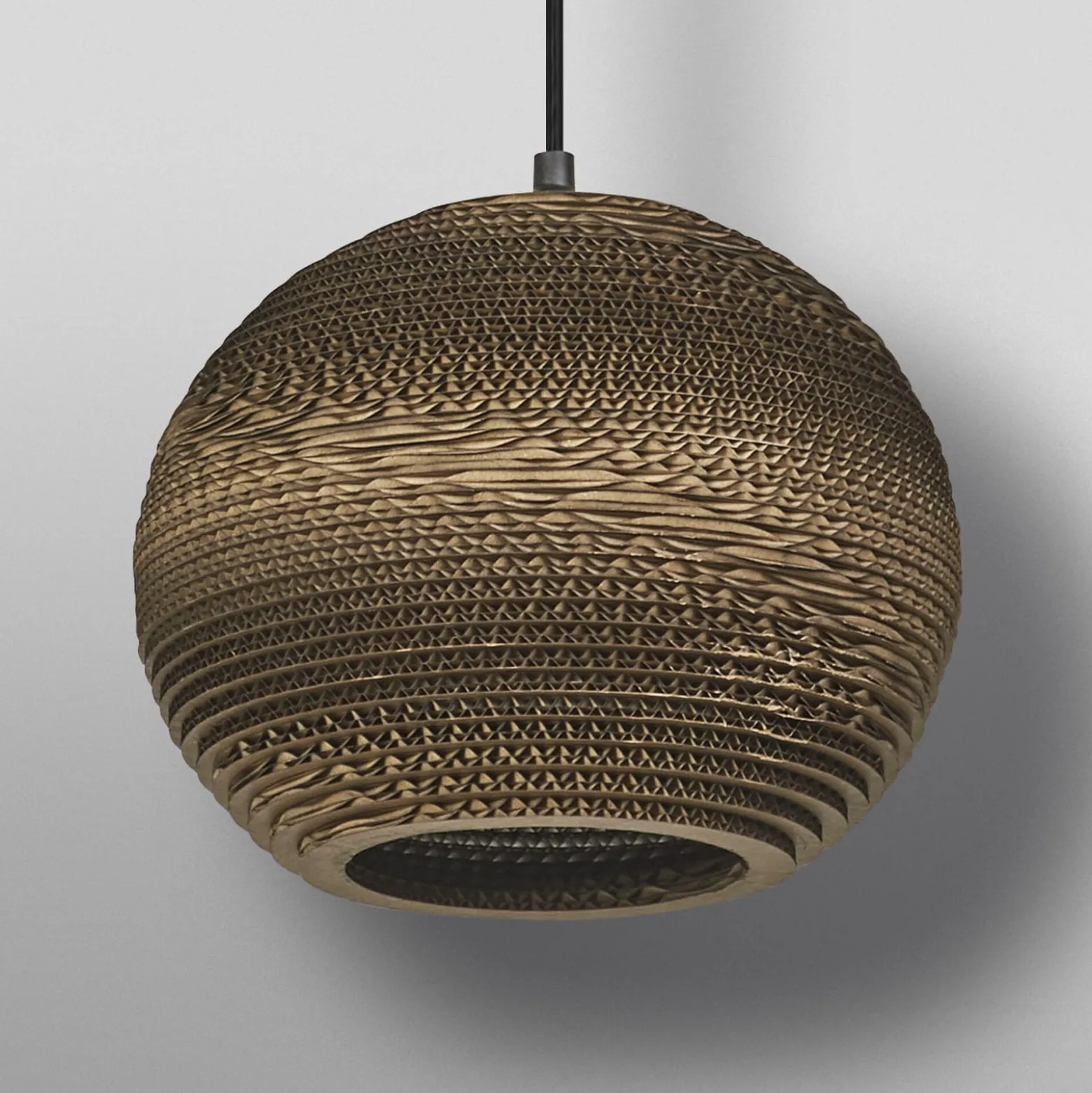 OSRAM riippuvalaisin BALL, ruskea, Ø 26 cm, aaltopahvi, E27