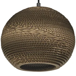 OSRAM riippuvalaisin BALL, ruskea, Ø 26 cm, aaltopahvi, E27