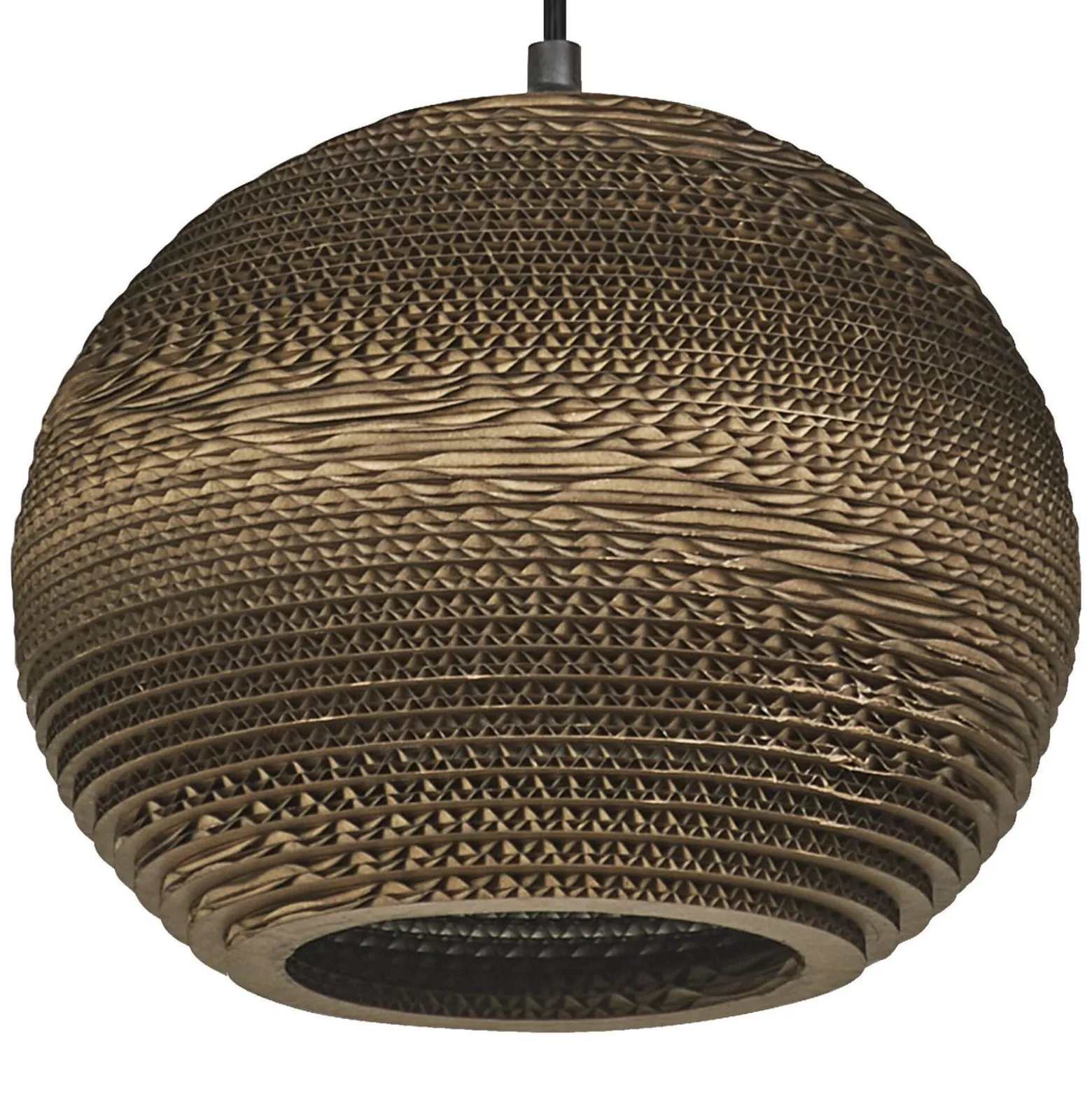 OSRAM riippuvalaisin BALL, ruskea, Ø 26 cm, aaltopahvi, E27