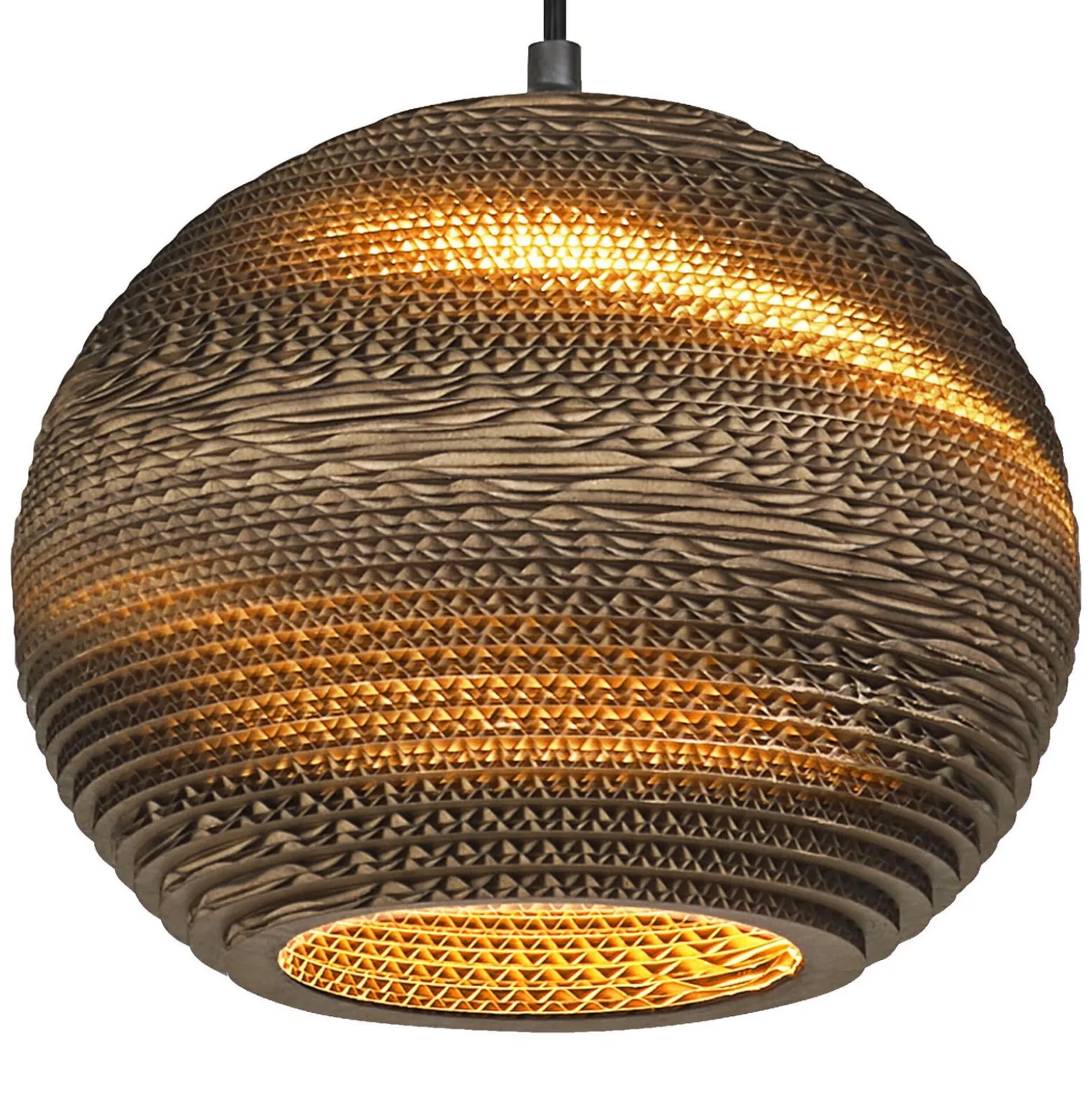 OSRAM riippuvalaisin BALL, ruskea, Ø 26 cm, aaltopahvi, E27