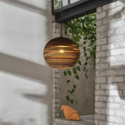 OSRAM riippuvalaisin BALL, ruskea, Ø 26 cm, aaltopahvi, E27