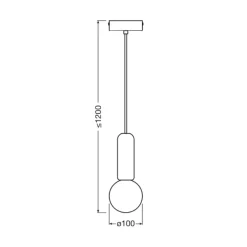 OSRAM riippuvalaisin Decor Concrete Mic, harmaa, betoni, G9