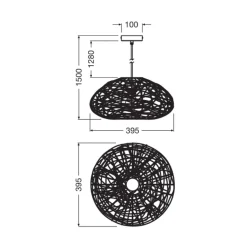 OSRAM riippuvalaisin Decor Paper Drop, 1-lamppuinen, beige, E27