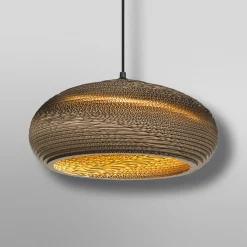 OSRAM riippuvalaisin DROP, ruskea, Ø 40 cm, aaltopahvi, E27