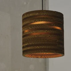 OSRAM riippuvalo CYLINDER, 1-lamppuinen, ruskea, Ø 25 cm, aaltopahvi