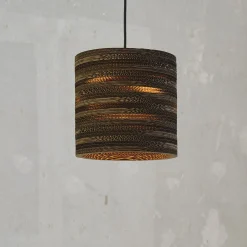 OSRAM riippuvalo CYLINDER, 1-lamppuinen, ruskea, Ø 25 cm, aaltopahvi