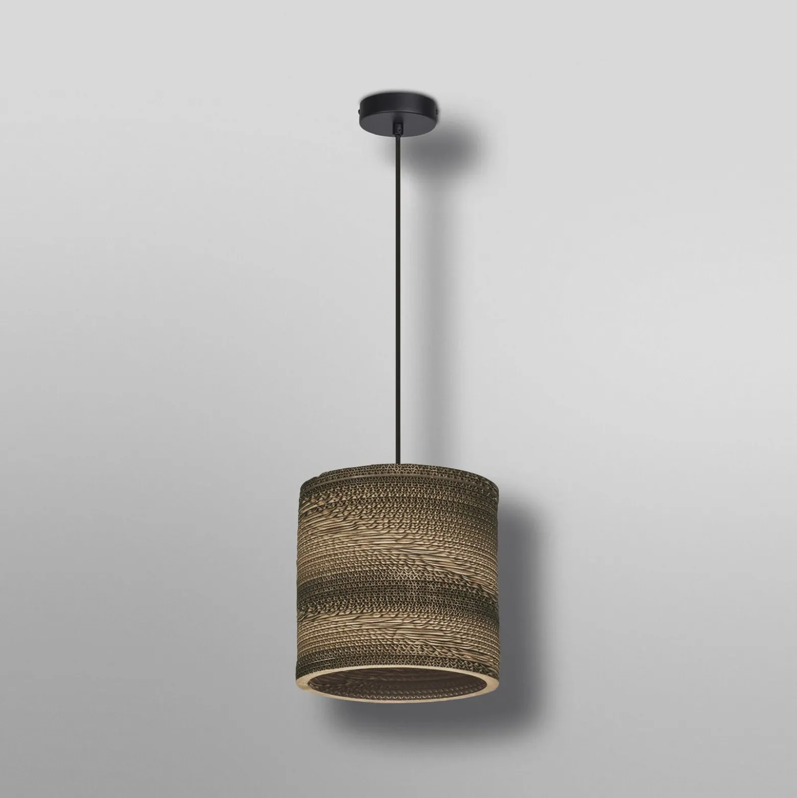OSRAM riippuvalo CYLINDER, 1-lamppuinen, ruskea, Ø 25 cm, aaltopahvi