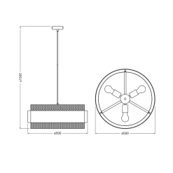 OSRAM riippuvalo Decor Hornet, musta/kultainen, E27
