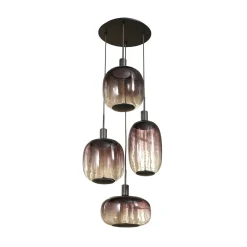 OSRAM riippuvalo Decor Needle Plate, harmaa, teräs, 4-lamppuinen, E27