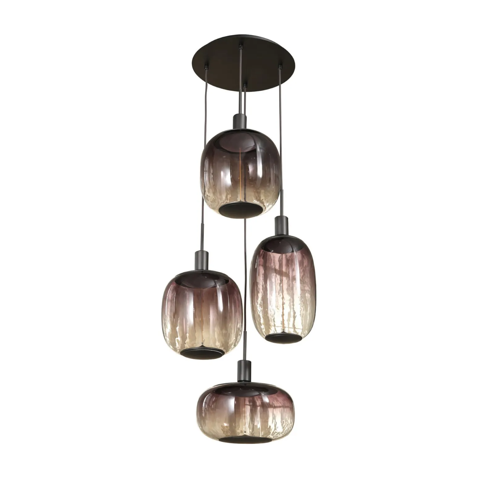 OSRAM riippuvalo Decor Needle Plate, harmaa, teräs, 4-lamppuinen, E27