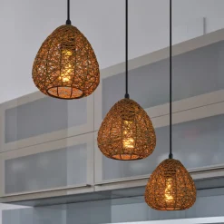 OSRAM riippuvalo Decor Paper Drop, 3-lamppuinen, pitkä, beige, E27