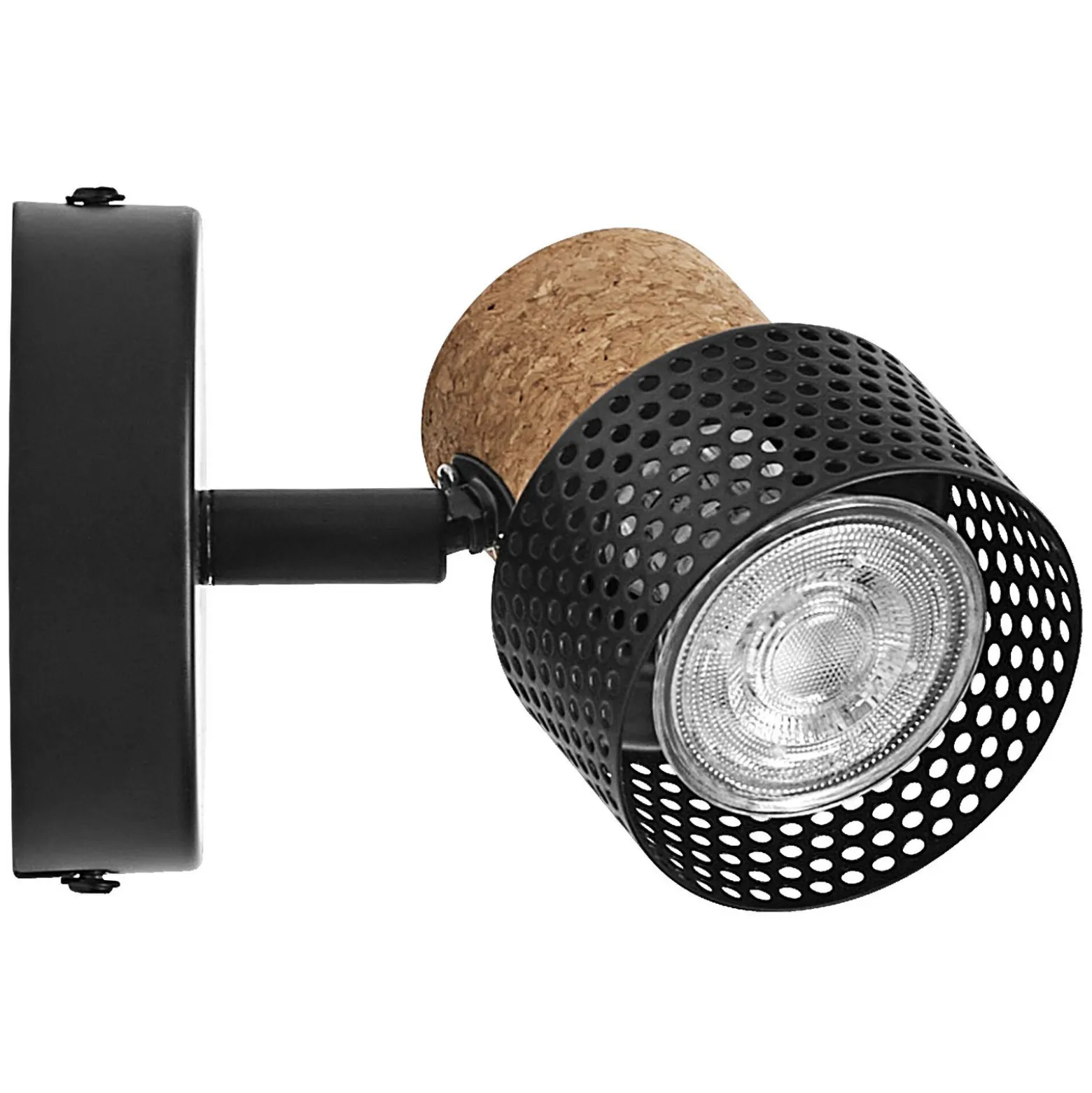 OSRAM seinäkohdevalaisin CORK, musta, 1 spotti, GU10-LED 927 himmennettävä