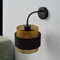 OSRAM seinävalaisin Decor Hornet, 1-lamppuinen, musta/kultainen, E27