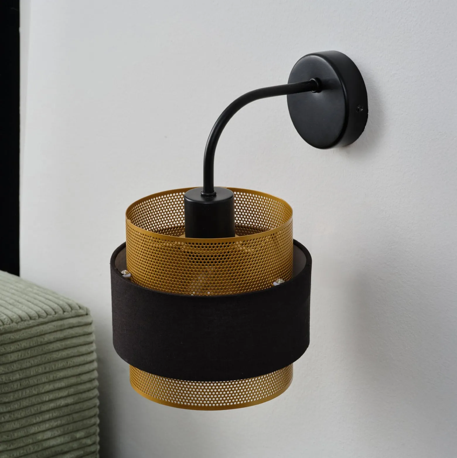 OSRAM seinävalaisin Decor Hornet, 1-lamppuinen, musta/kultainen, E27