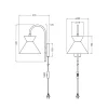 OSRAM seinävalaisin Decor Waist, teräs, musta, E27, pistoke