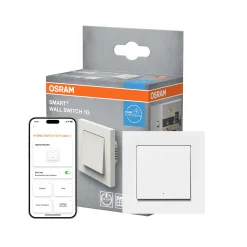 OSRAM SMART+ WiFi yksittäinen seinäkytkin, 230 V, valkoinen, mattapintainen