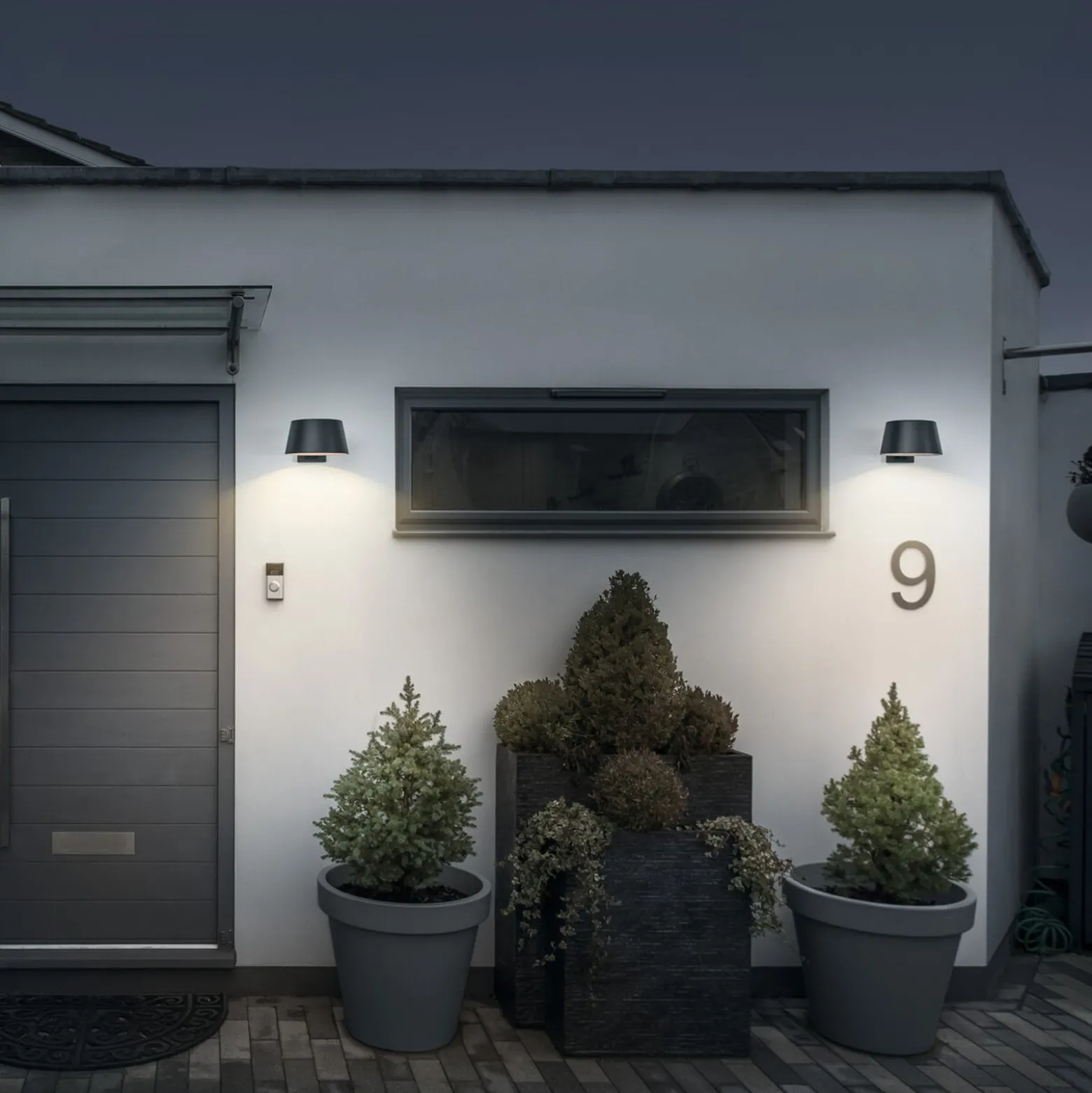 OSRAM Solar-seinälamppu ENDURA STYLE BRELLA, harmaa, anturi IP54