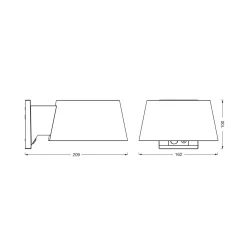 OSRAM Solar-seinälamppu ENDURA STYLE BRELLA, harmaa, anturi IP54