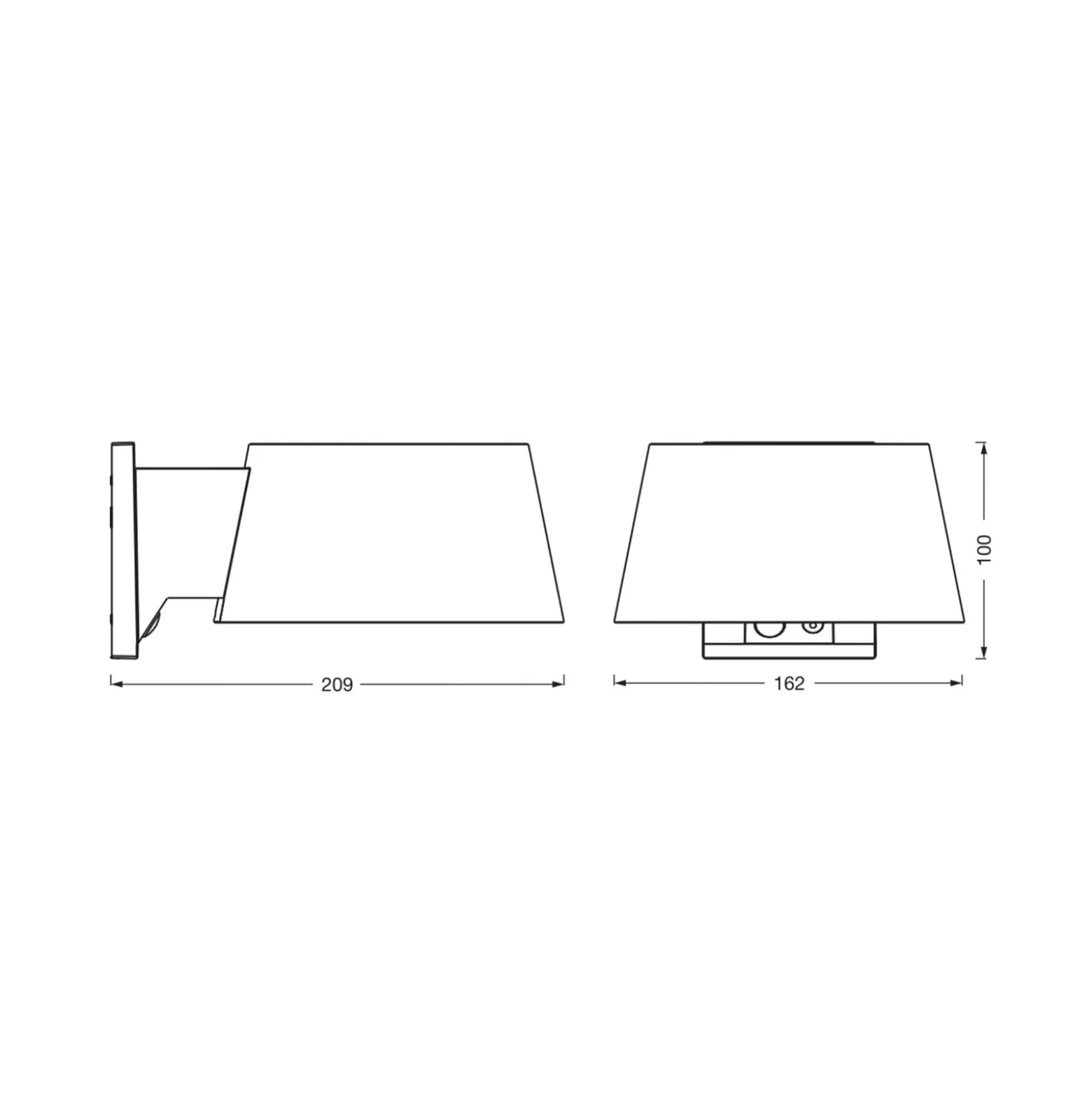 OSRAM Solar-seinälamppu ENDURA STYLE BRELLA, harmaa, anturi IP54