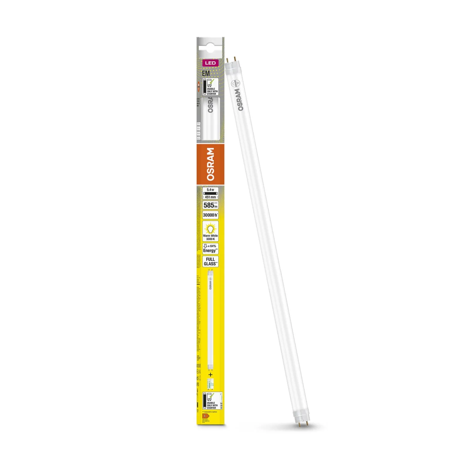 OSRAM SubstiTUBE LED G13 T8 EM 43,8cm 5,4W 3000 K