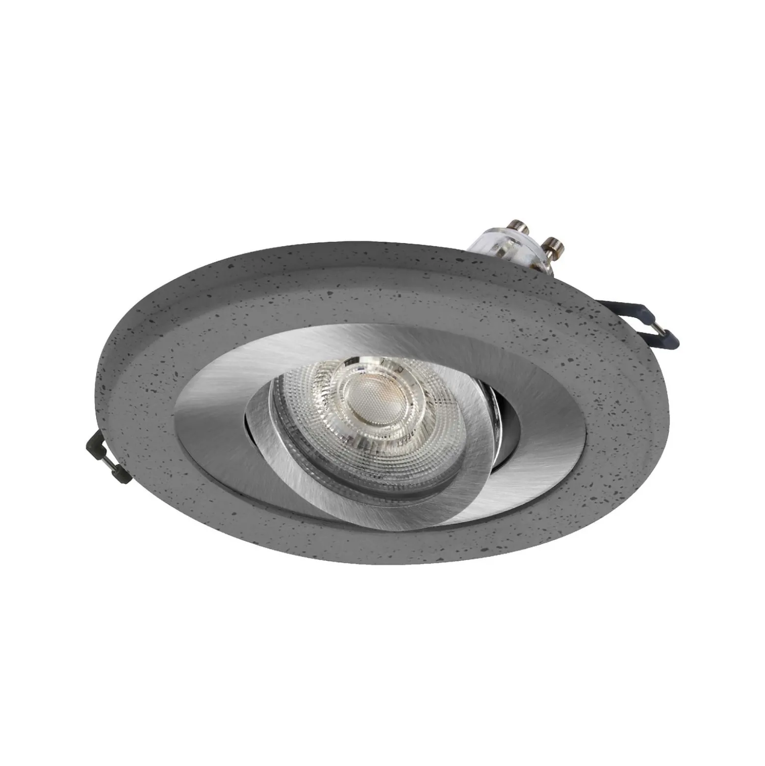OSRAM-upotettava LED-kohdevalaisin, tumma betoni/nikkeli, Ø 12 cm, GU10-LED