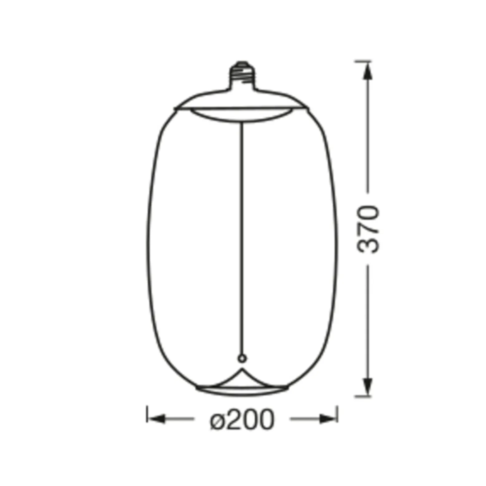 OSRAM Vintage 1906 Big Elipse Oval, keltainen E27 827 hehkulamppu