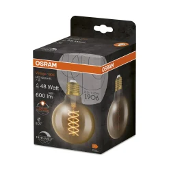 OSRAM Vintage 1906 E27 7W LED G95 822 kultainen himmennettävä