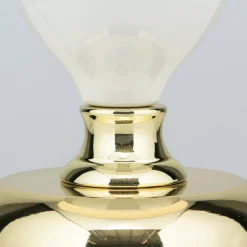 Ovum pöytävalaisin, valkoinen/kullanvärinen, korkeus 48 cm,
