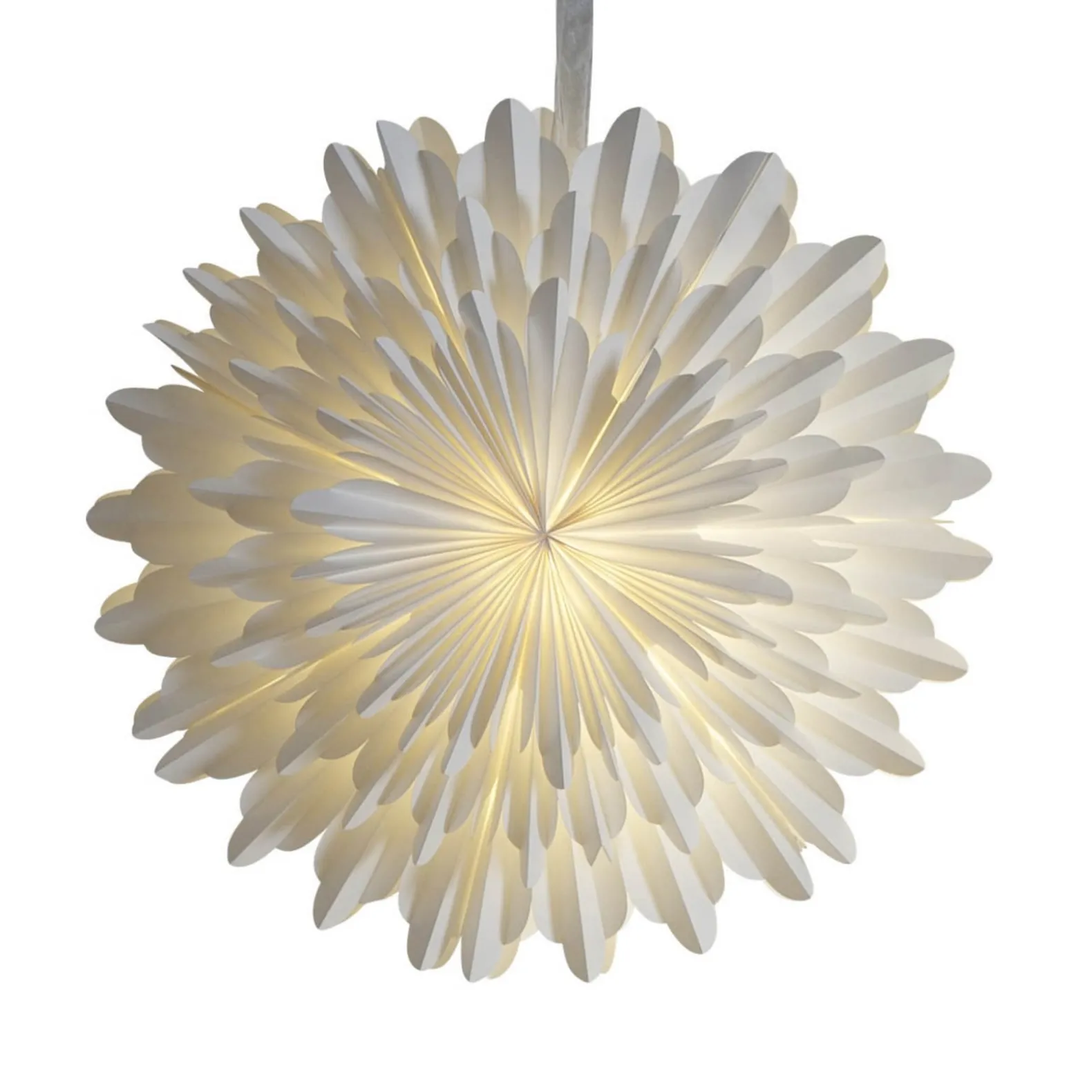 Paperitähti Snow, Ø 50 cm, valkoinen, 3-kerroksinen, paperi