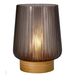 Pauleen Fancy Glamour E27-LED paristo, taupe, puu