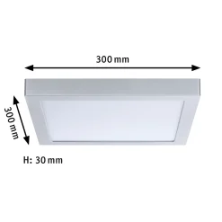 Paulmann Abia -LED-paneeli 30x30 cm 2 700 K, kromi