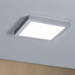 Paulmann Atria -kattovalo 2700K, 22x22cm kromi
