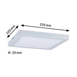 Paulmann Atria -kattovalo 2700K 22x22 cm valkoinen